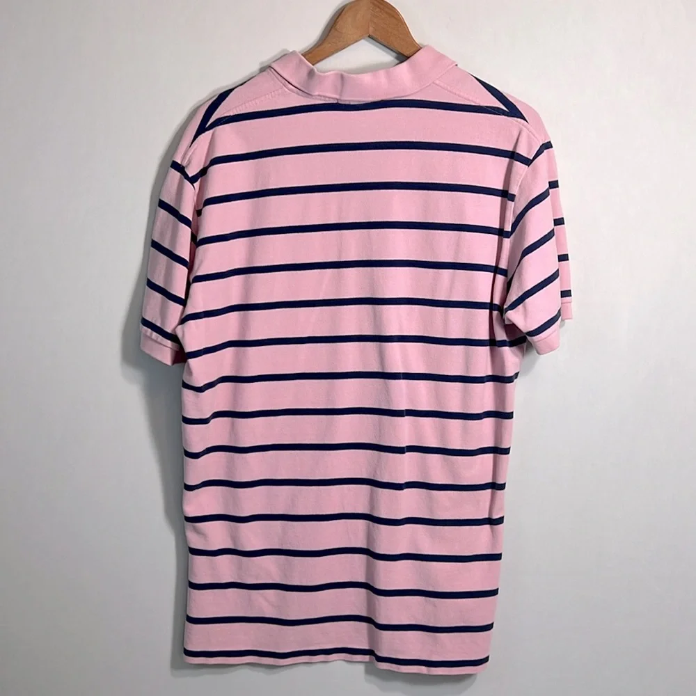 Polo by Ralph Lauren 100% Cotton Pink and Blue Polo Shirt size L